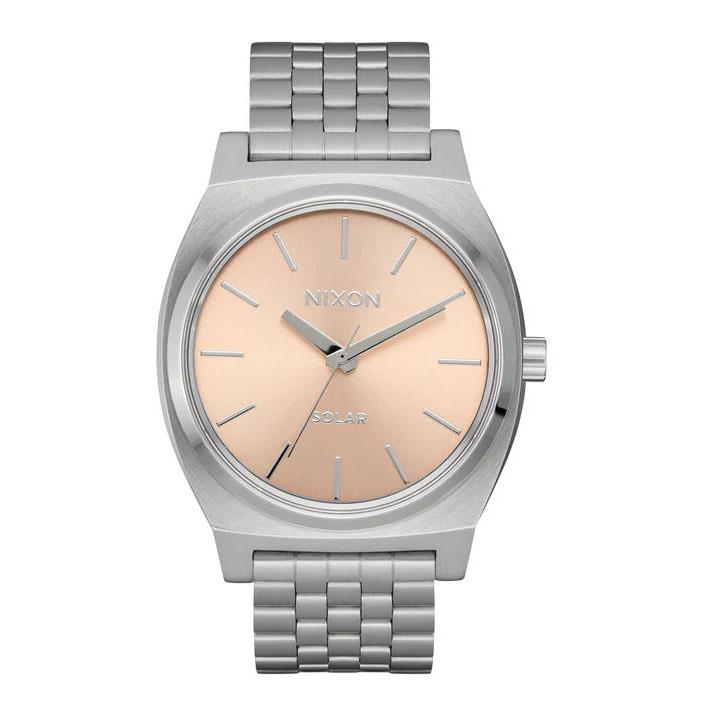 NIXON RELOGIO A1369-5332 TIME TELLER SOLAR SILVER/SALMON