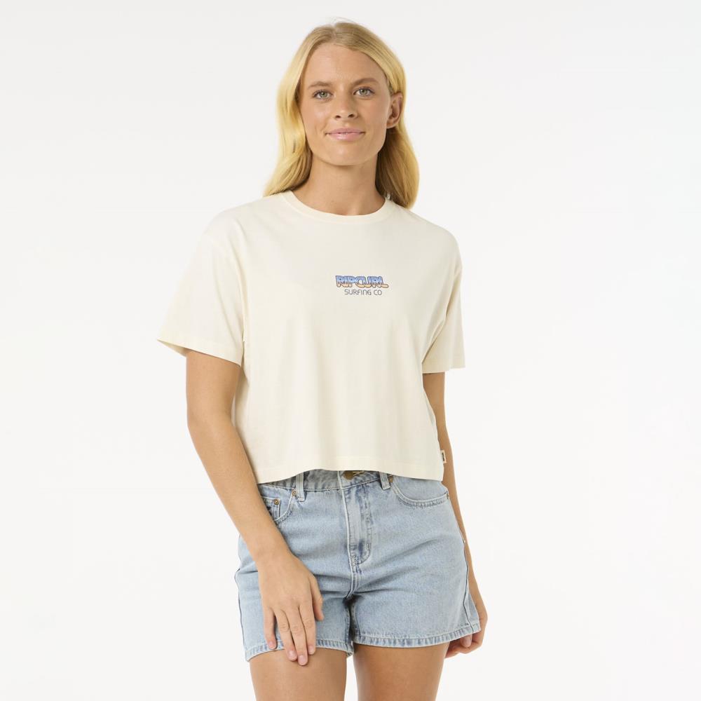 RIP CURL T-SH CROP WM 0FBWTE-3021 SUN E SEA BONE