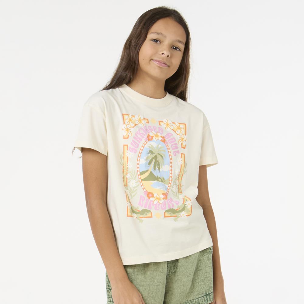 RIP CURL T-SH JR 042GTE-3021 ISLAND BLISS BONE
