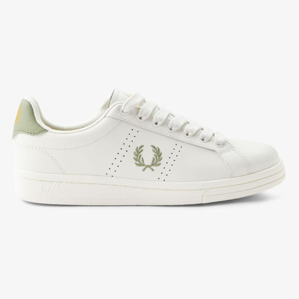 FRED PERRY S. CAS B6312-760 WHT OLIV