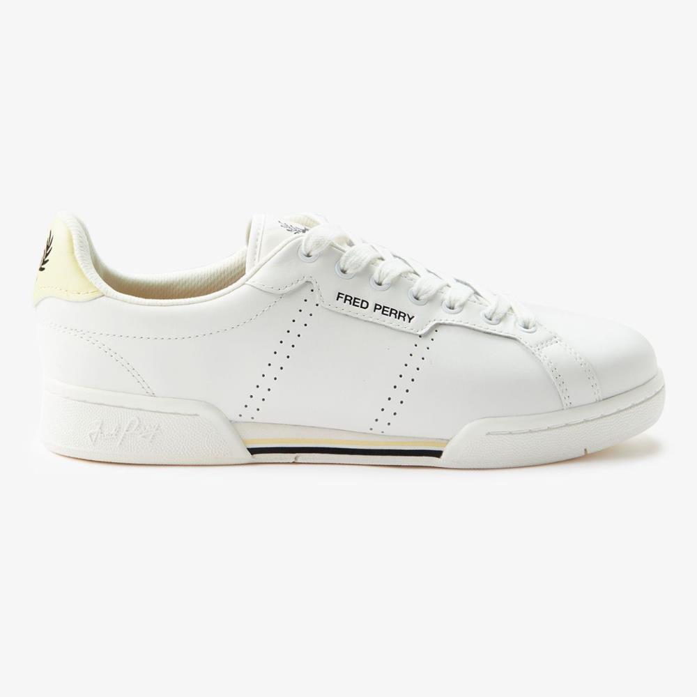 FRED PERRY S. CAS B8313-303 WHT/CHAMP GOLD