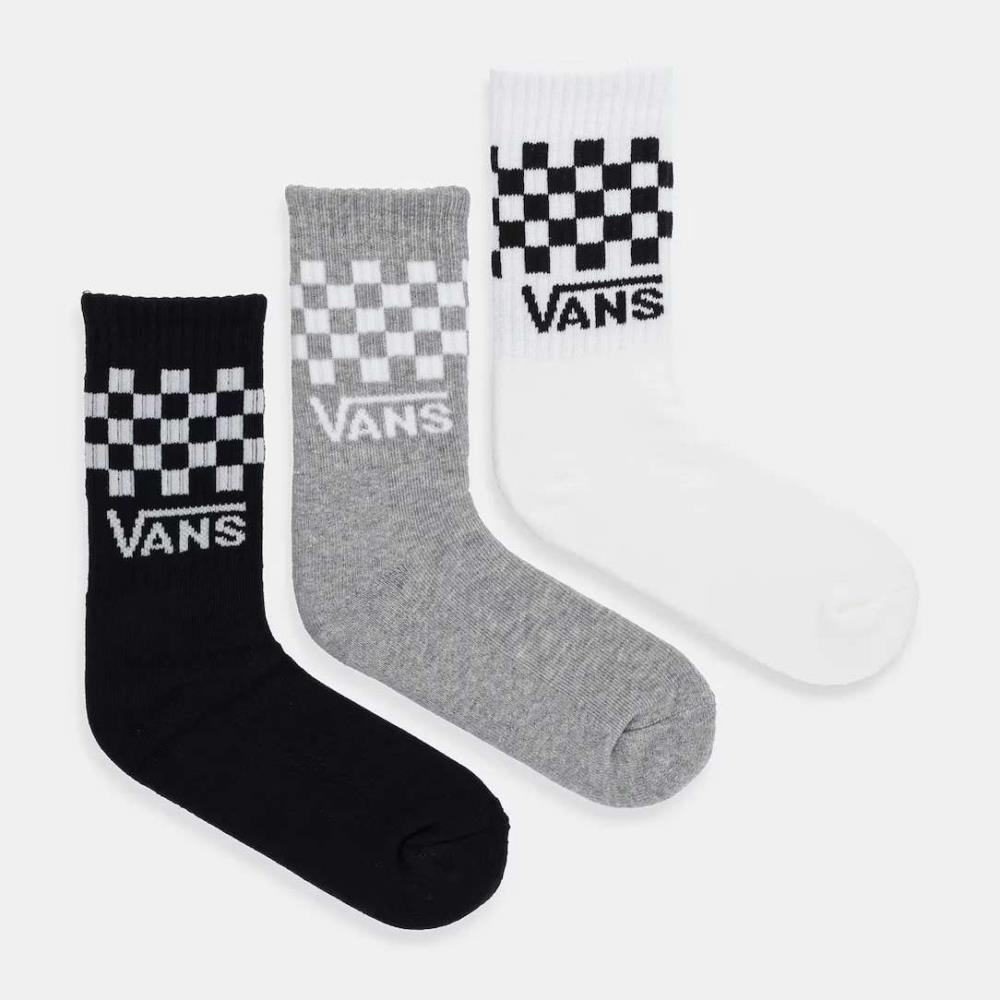 VANS MEIAS VN000Q1QY281 CLSC CREW CHCK BLK/WHT