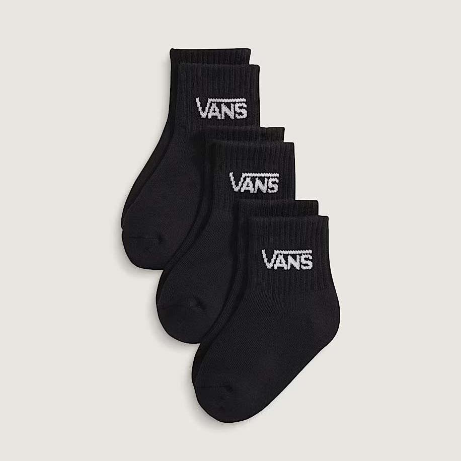 VANS MEIAS VN000Q1UBLK1 CREW BLK