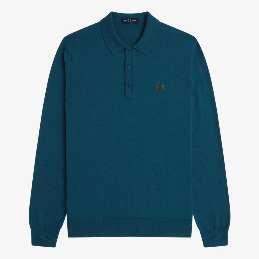 FRED PERRY POLO C/ MANGA MN K4535-Z23 AZUL PETROL