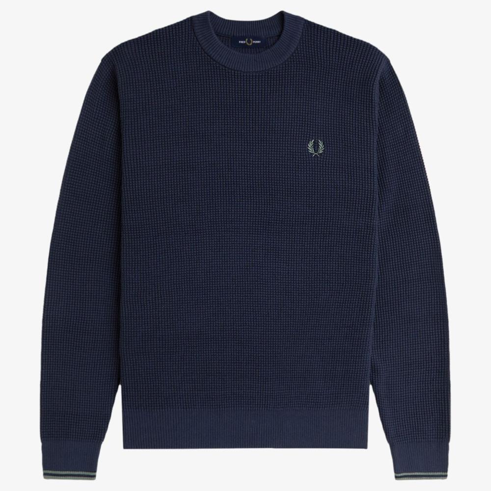 FRED PERRY S-SHIRT MN K6507-738 AZUL ESCURO