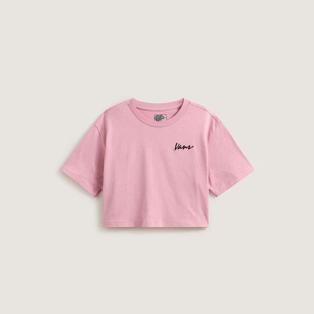 VANS T-SH CROP JR VN000PTGEN7 ARCHIVED PINK