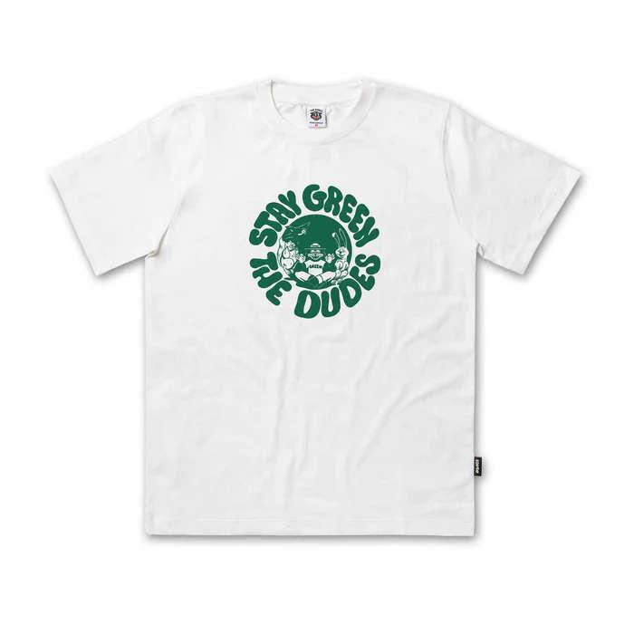 THE DUDES T-SH MN 10012329-003 STAY GREEN OFF-WHT