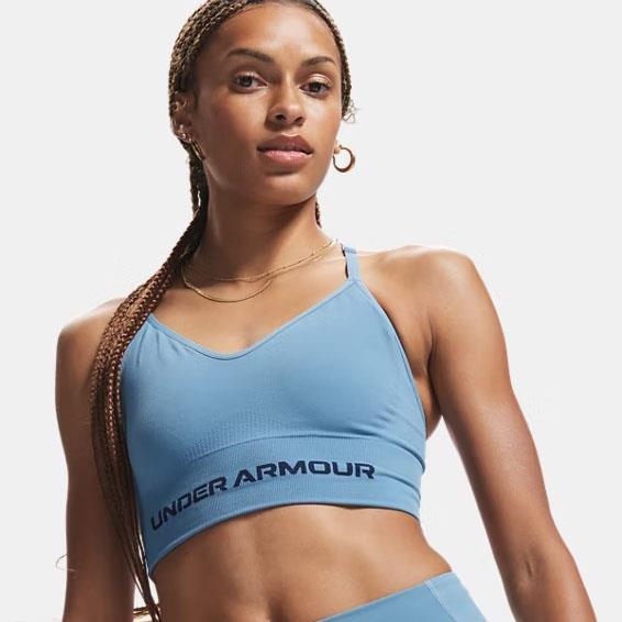 UNDER ARMOUR TOP GYM WM 1384417-418 SEAMLESS AZUL
