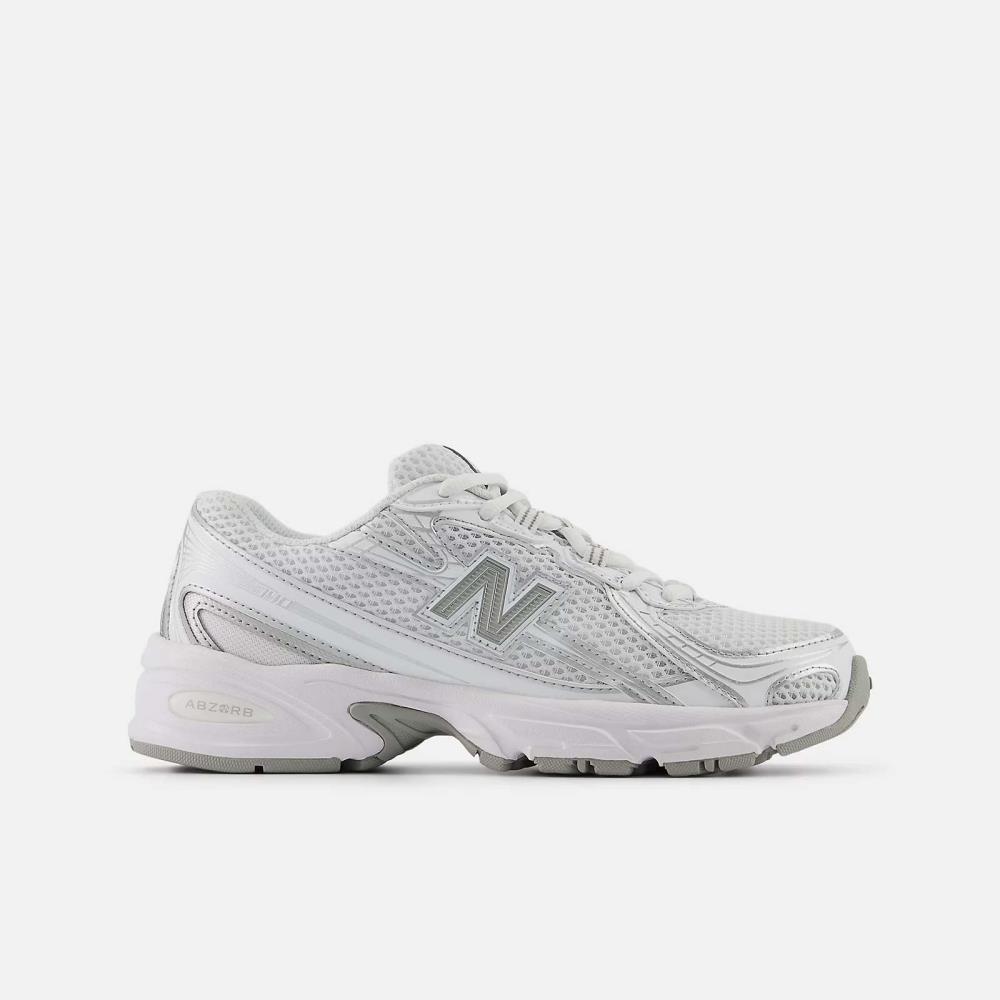 NEW BALANCE S CAS GS  GR740WM WHT/SILVER