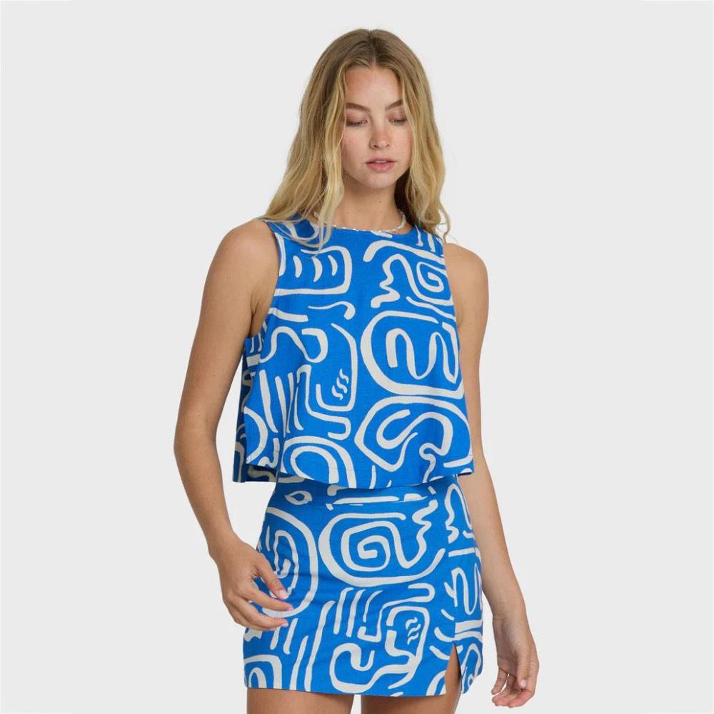 BILLABONG TOP WM BB3TP0470 SO BREEZY BLU