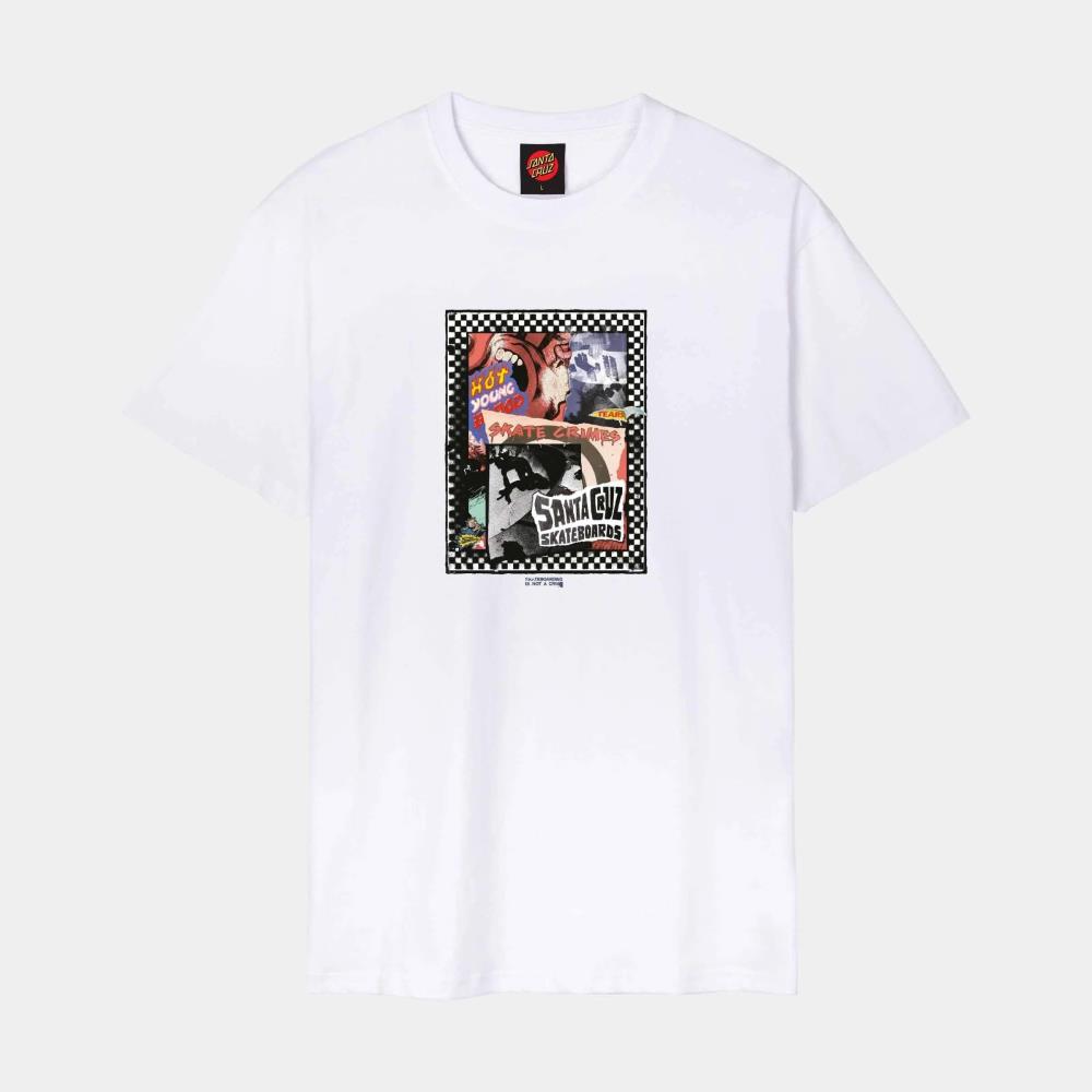 SANTA CRUZ T-SHIRT MN COLLAGE FRONT WHT