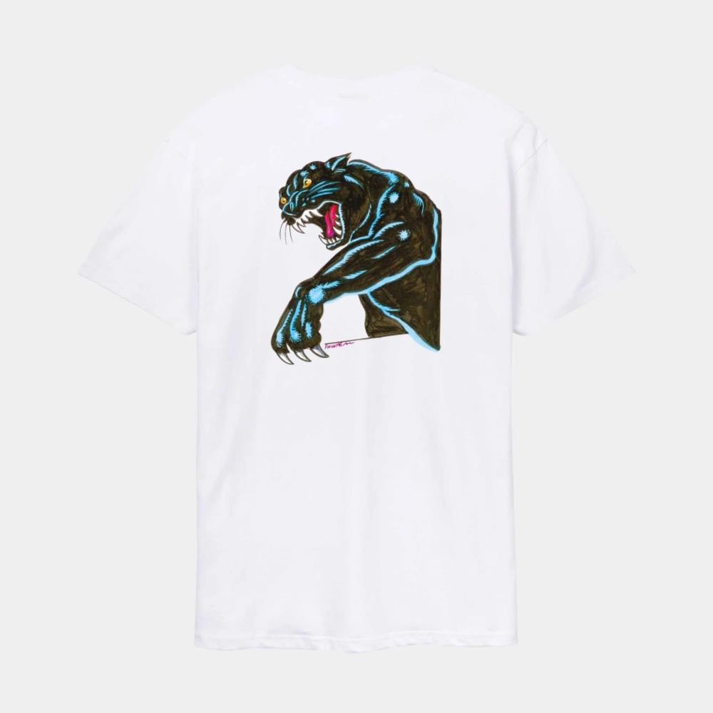 SANTA CRUZ T-SHIRT NATAS SKETCH PANTHER WHT