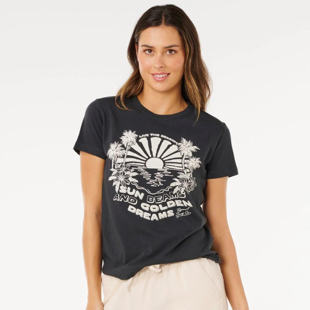 RIP CURL T-SH WM OM2WTE-8264 SUN BEAM BLK