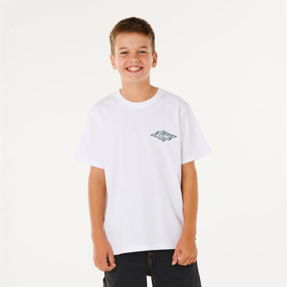 RIP CURL T-SH JR 14BBTE-1000 HAZEY WHT