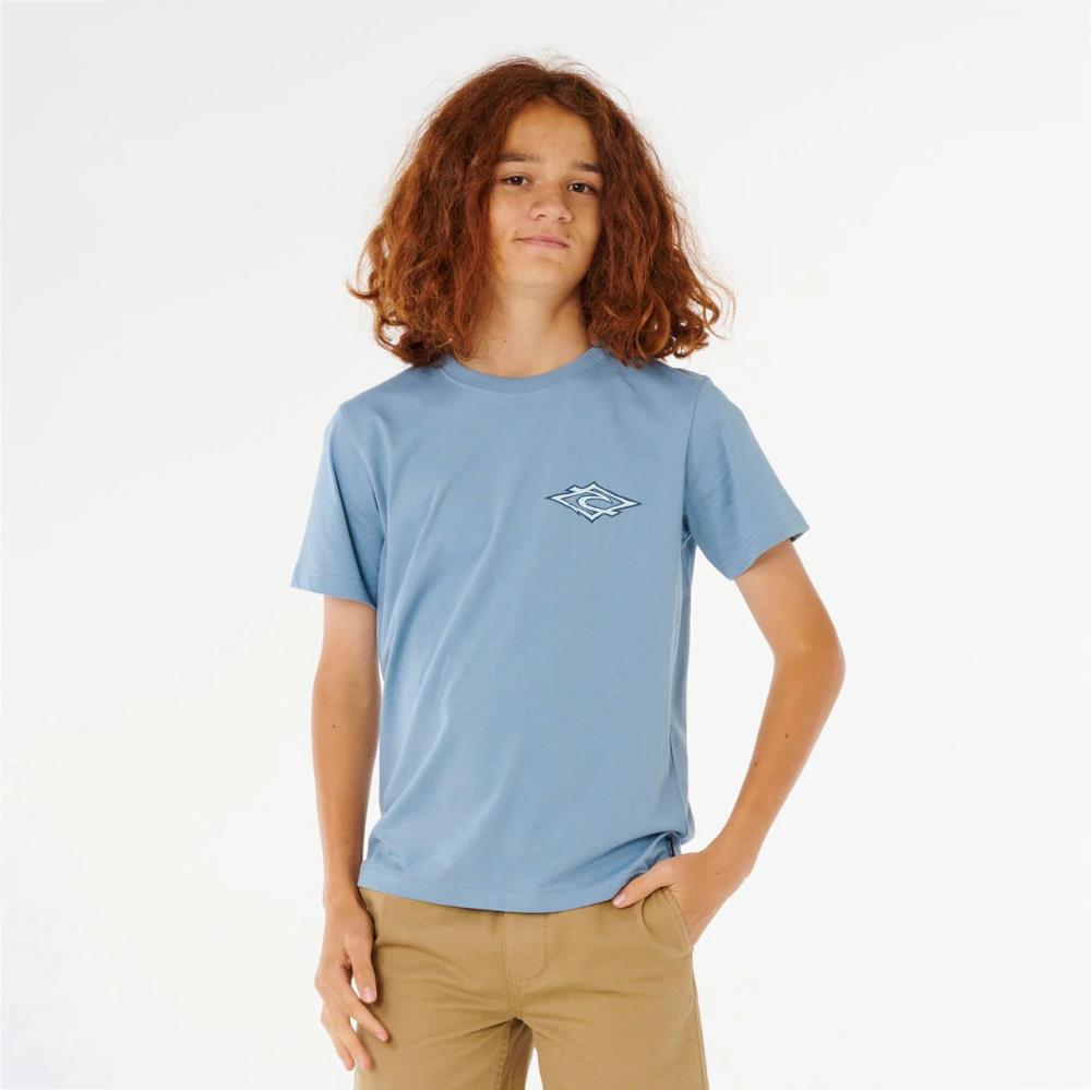 RIP CURL T-SH JR 14BBTE-4737 HAZEY DENIM
