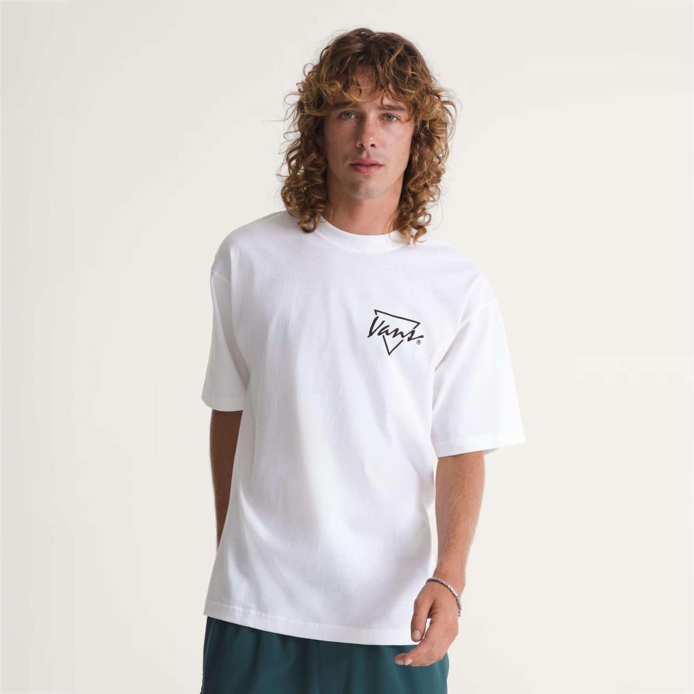 VANS T-SH MN VN000SXEWHT PALM DRIVE WHT
