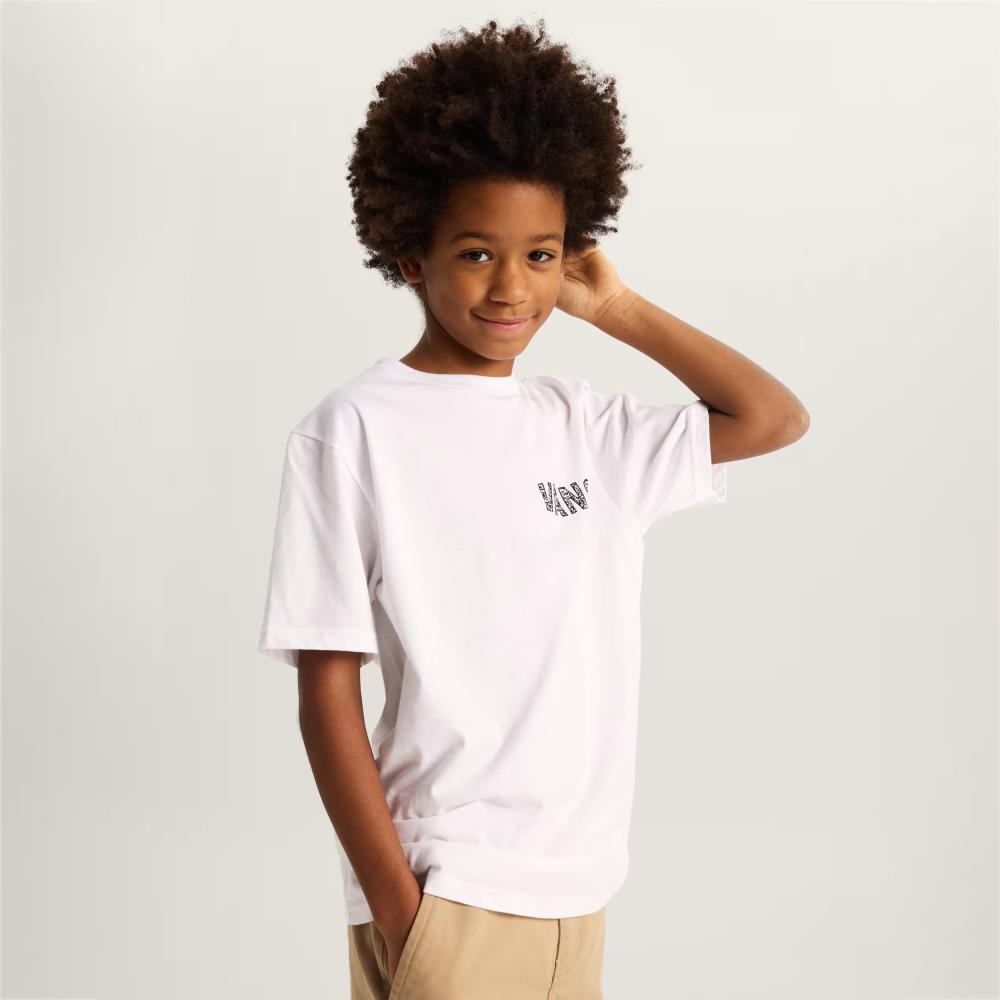 VANS T-SH JR VN000VXBWHT RACING FLAME WHT