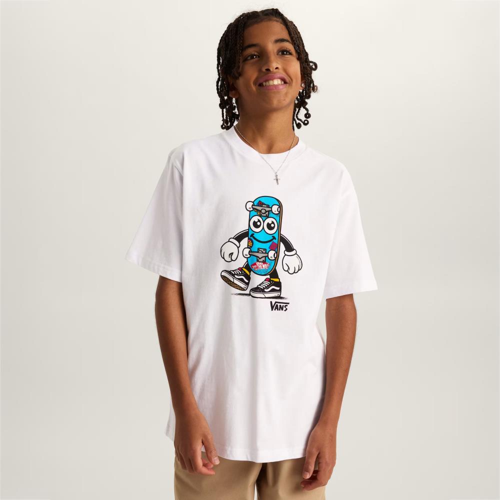 VANS T-SH JR VN000XDFWHT LIL ROLLER WHT