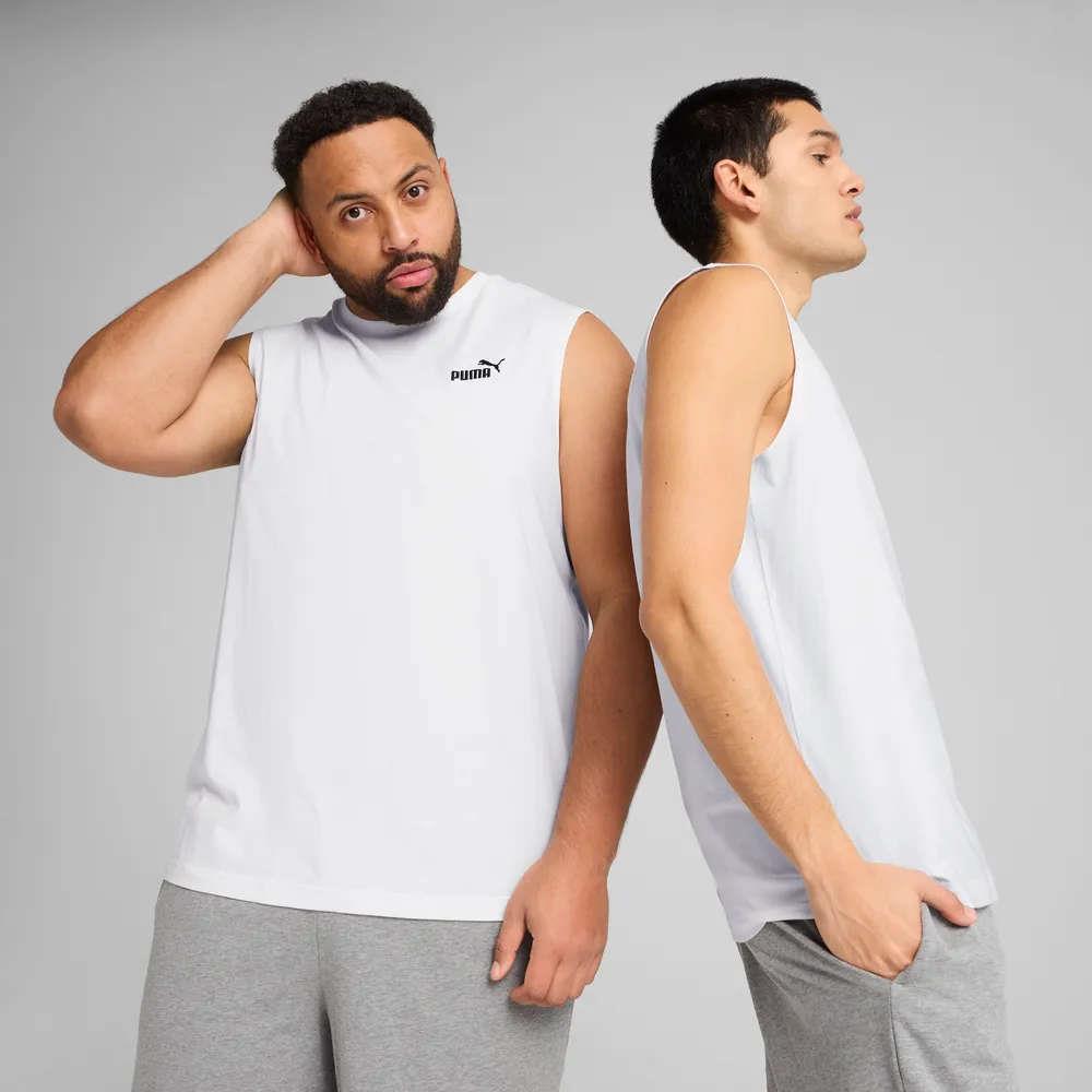 PUMA T-SH MN 682626-02 LOGO SLEEVE WHT