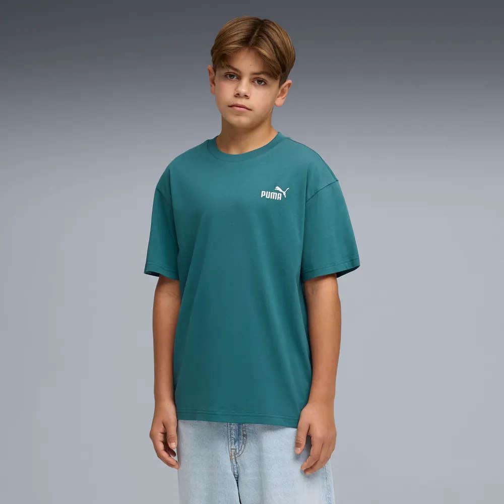 PUMA T-SH JR 684920-41 SMALL LOGO VERD