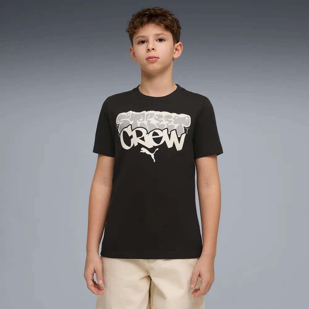 PUMA T-SH JR 691743-01 GRAPHIC BLK
